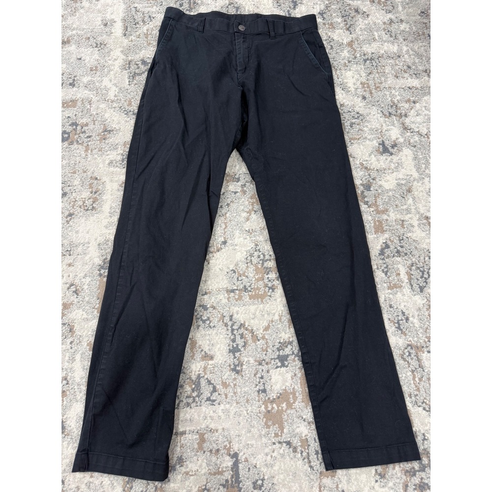 Fabletics Mens The Only Pant Black Performance Stretch Chino Trousers 32x31